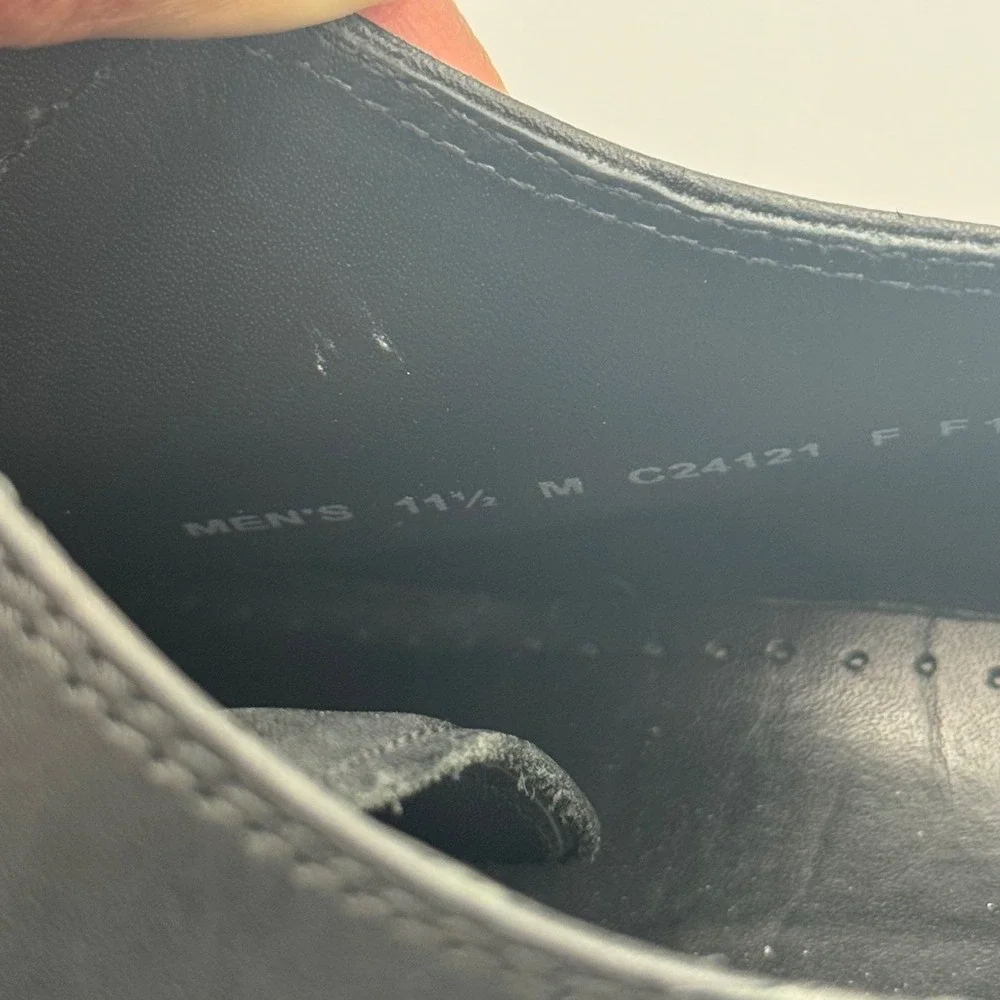 Cole Haan Williams II Men Black Leather Cap Toe Oxford Dress Shoes 11.5 NO BOX